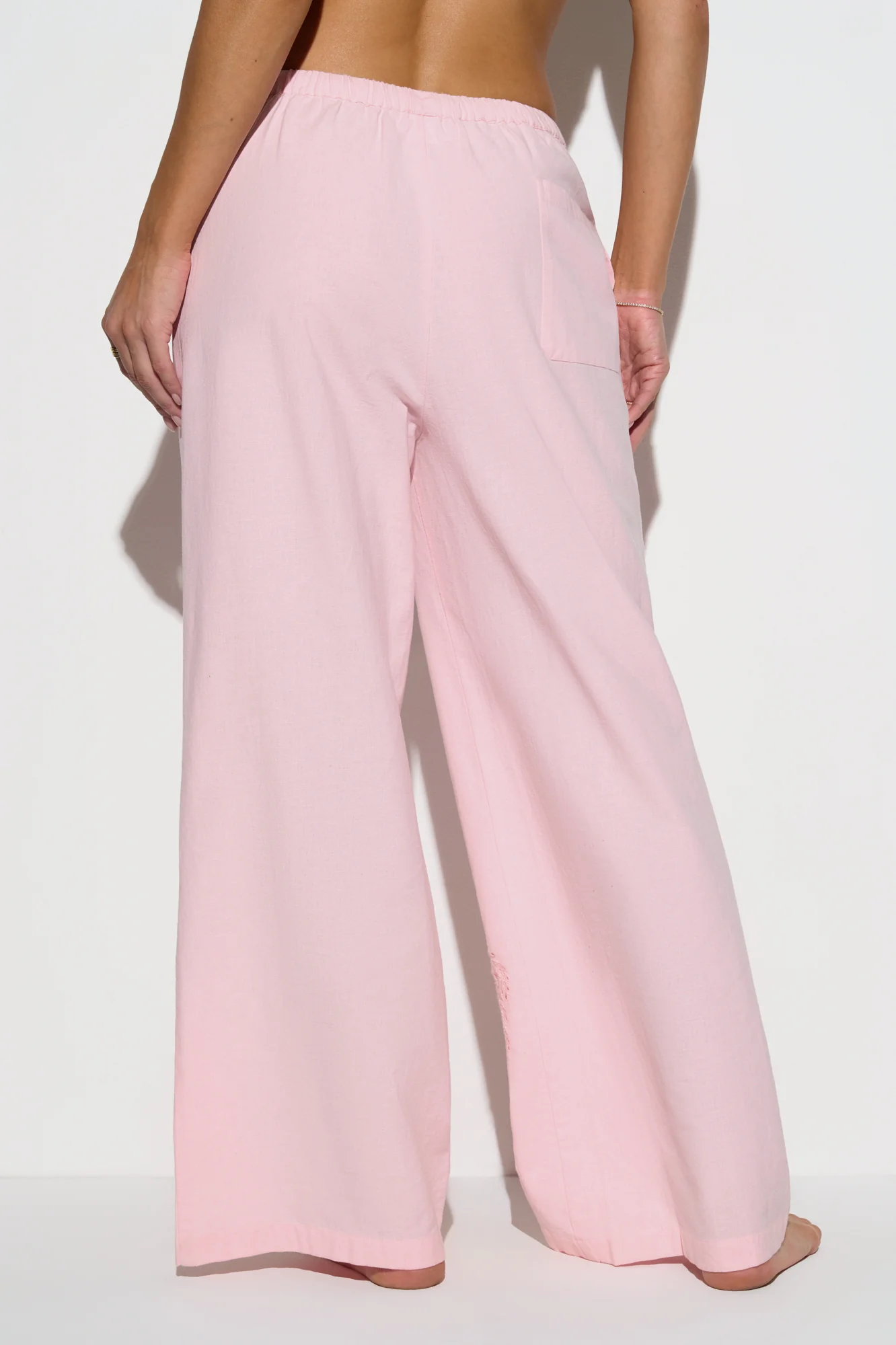 Talia Wide Leg Linen Pant - Image 4
