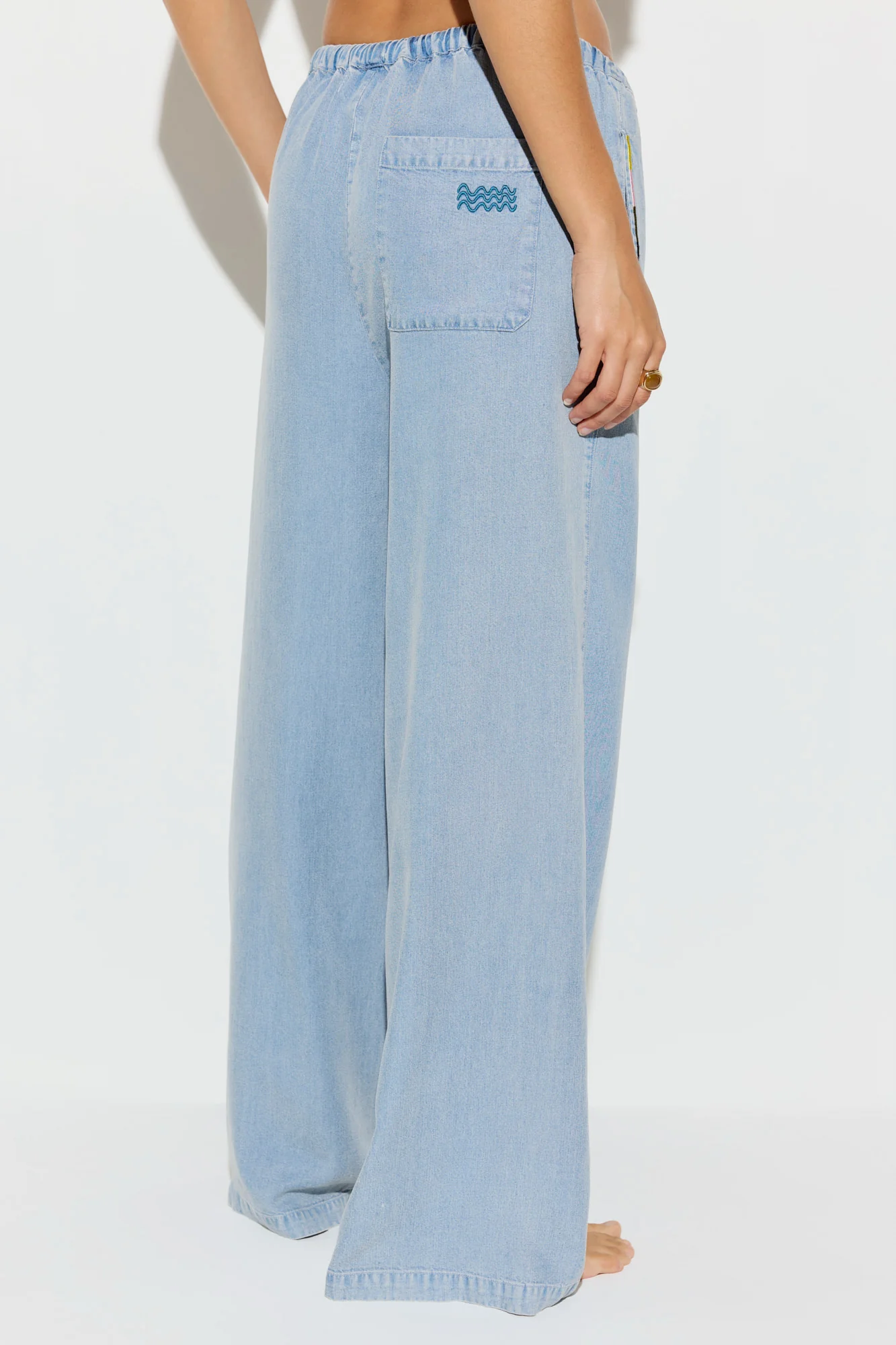 Toluca Chambray Wide Leg Pant - Image 4