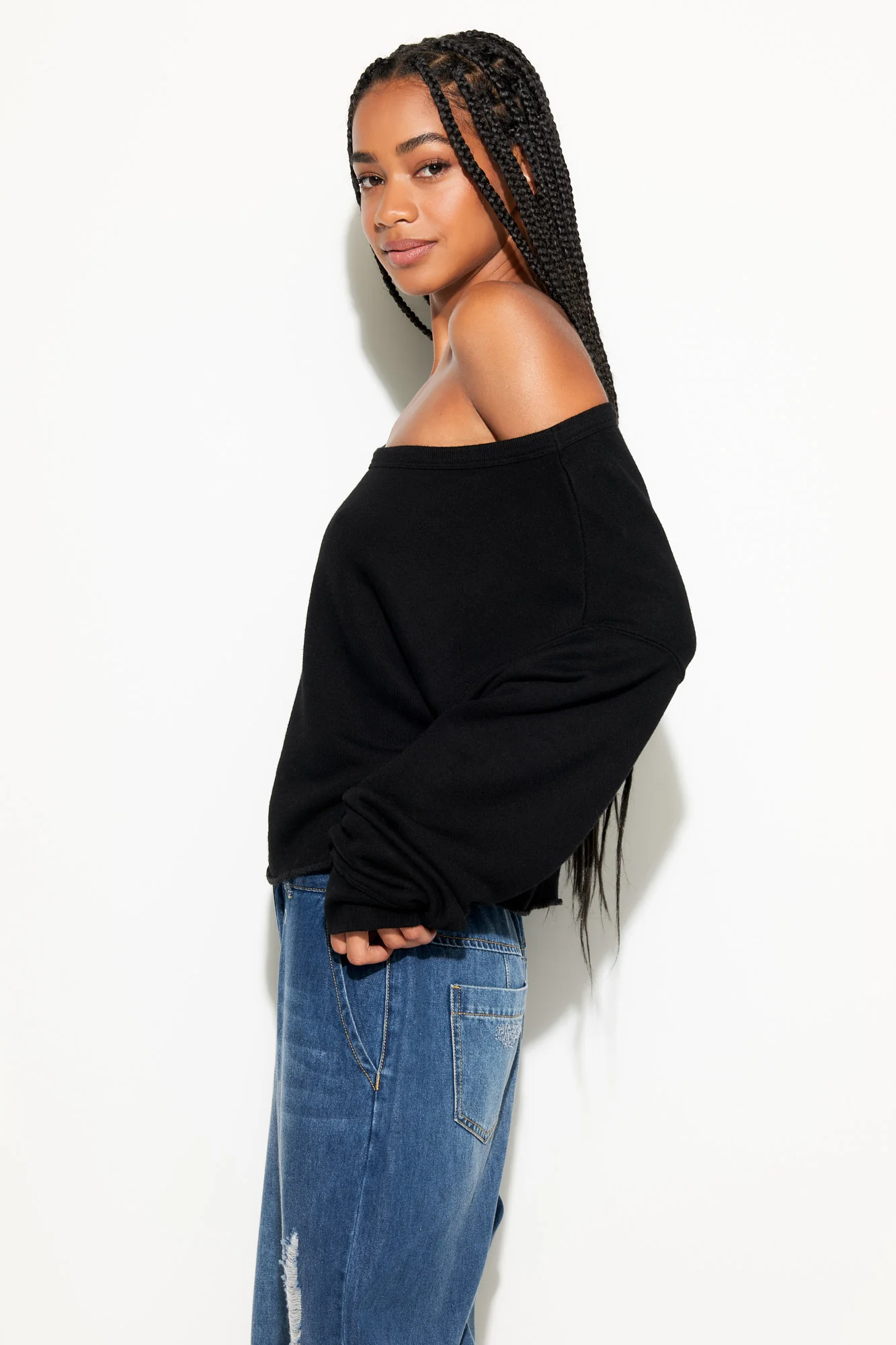 Bella Off Shoulder Sweatshirt - Image 7