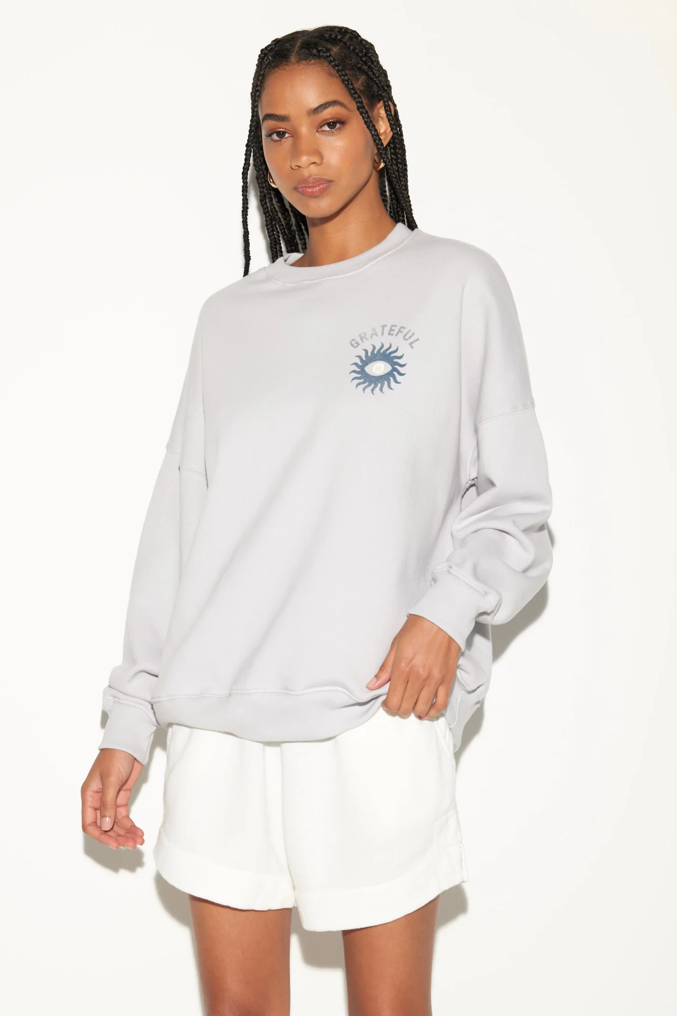 Grateful Eye Boyfriend Sweatshirt - Image 2