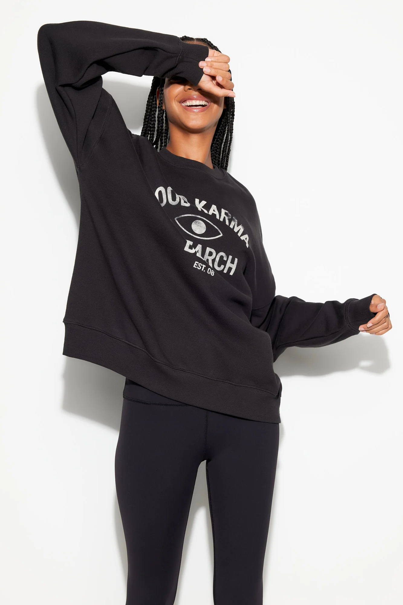 Good Karma Boyfriend Crew Sweatshirt - Image 4