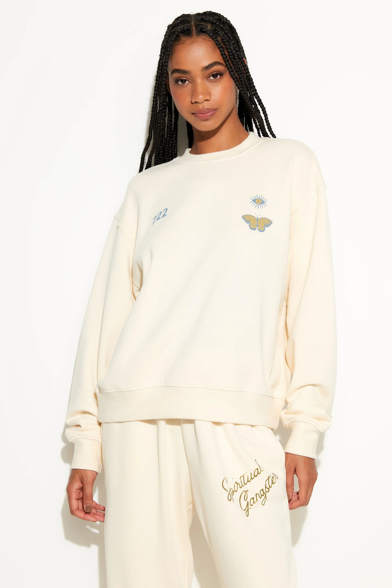 222 Butterfly La Brea Crew Sweatshirt - Image 2