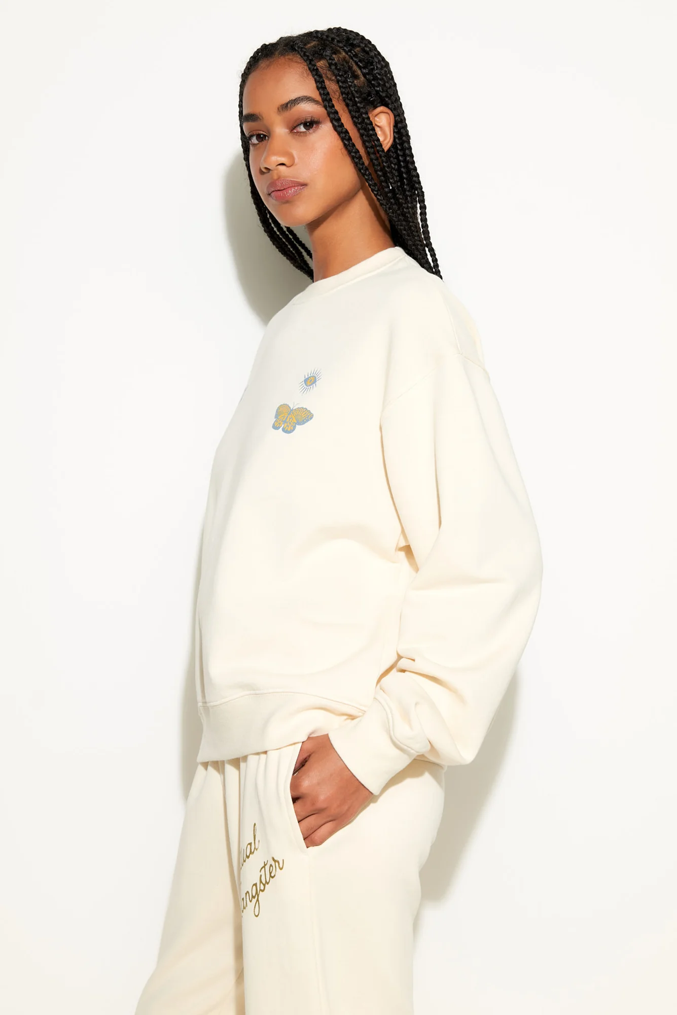 222 Butterfly La Brea Crew Sweatshirt - Image 6