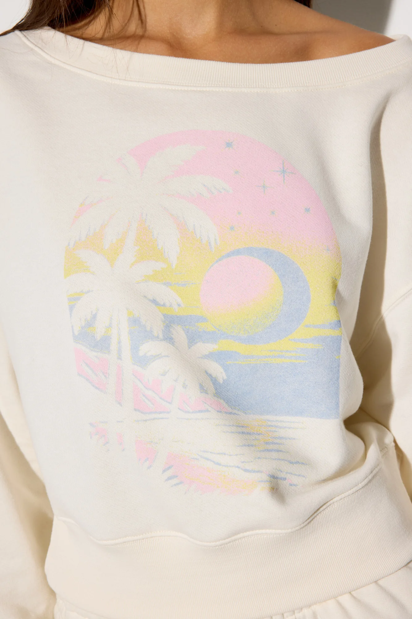 La Vida Off The Shoulder Sweatshirt - Image 2