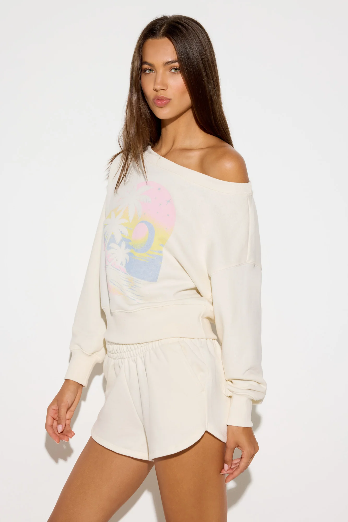 La Vida Off The Shoulder Sweatshirt - Image 4