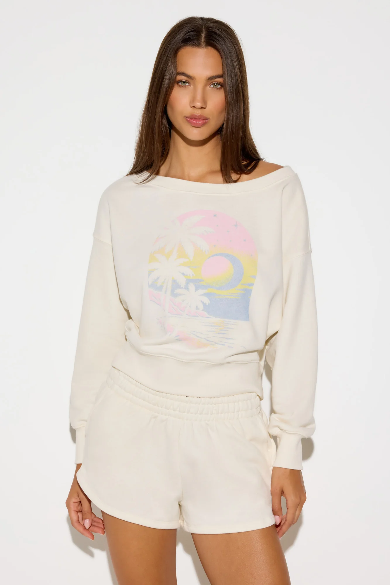 La Vida Off The Shoulder Sweatshirt - Image 5