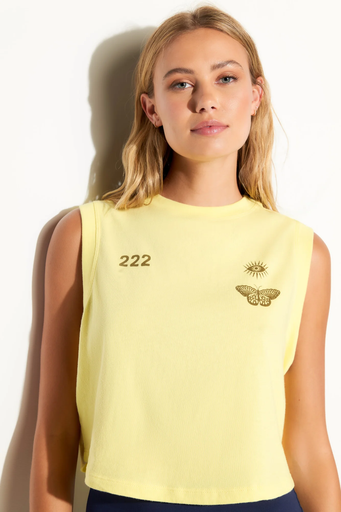 222 Butterfly Crawford Crop Tank - Image 4