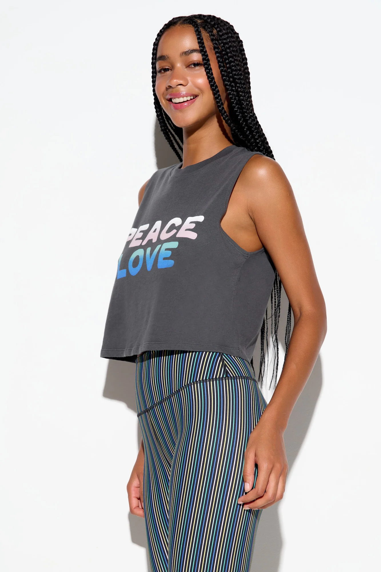 Peace Love Spirit Crop Tank - Image 3