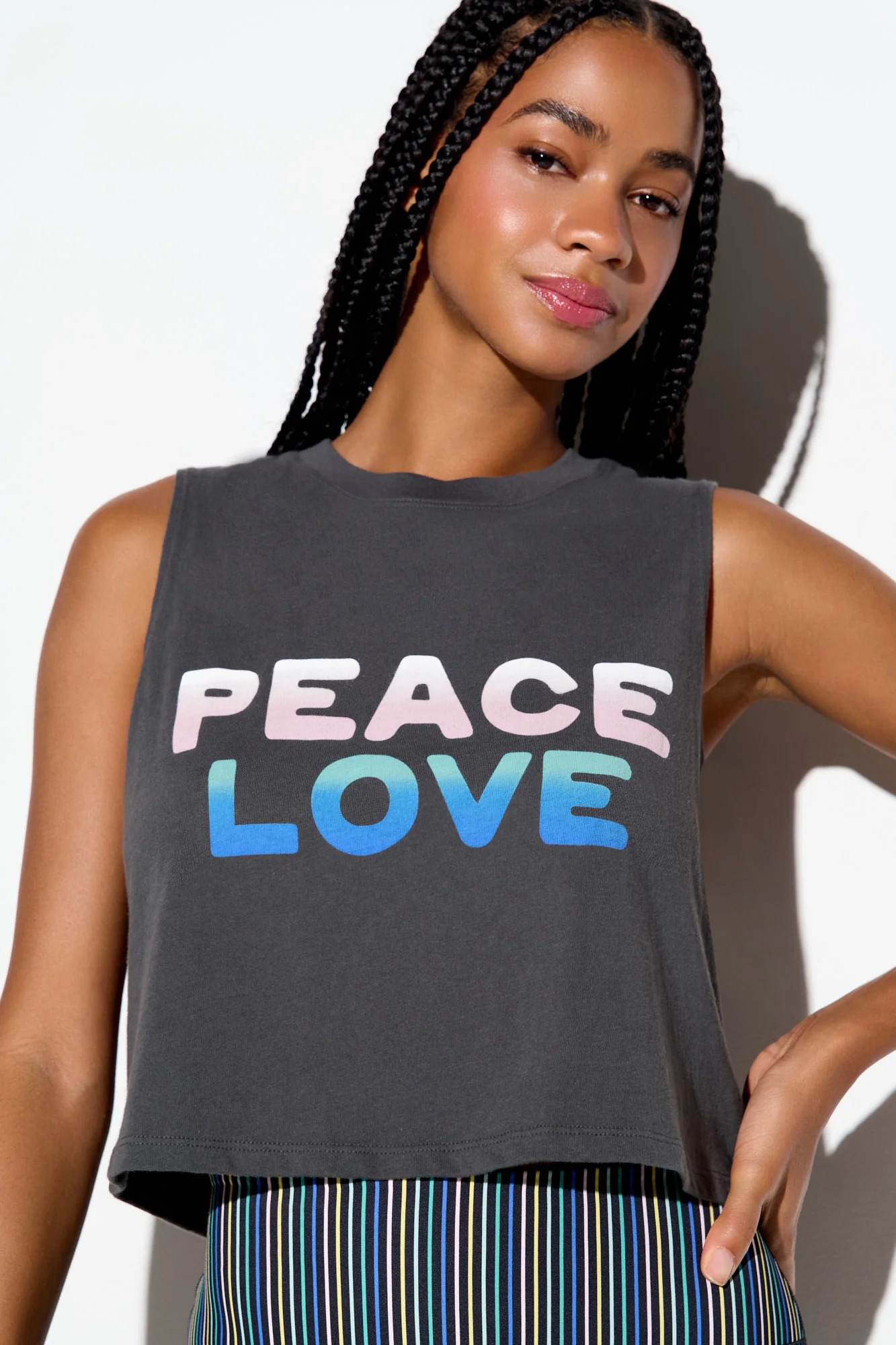 Peace Love Spirit Crop Tank - Image 4