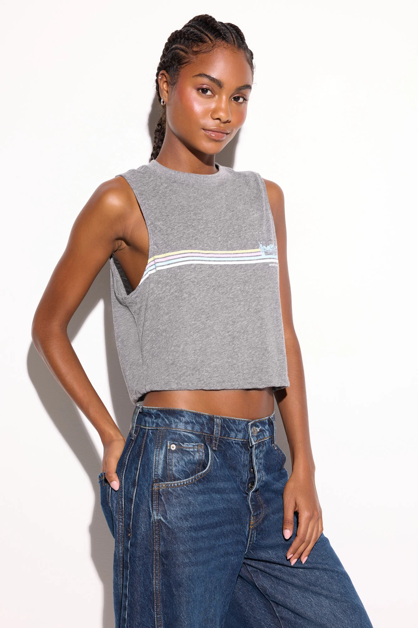 Desert Stripe Spirit Crop Tank - Image 3