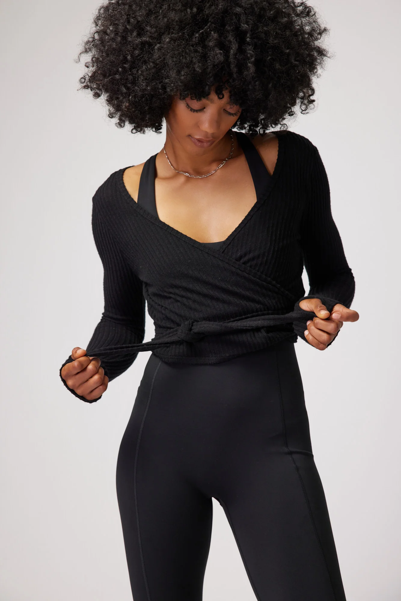 Harmony Rib Wrap Sweater - Image 4