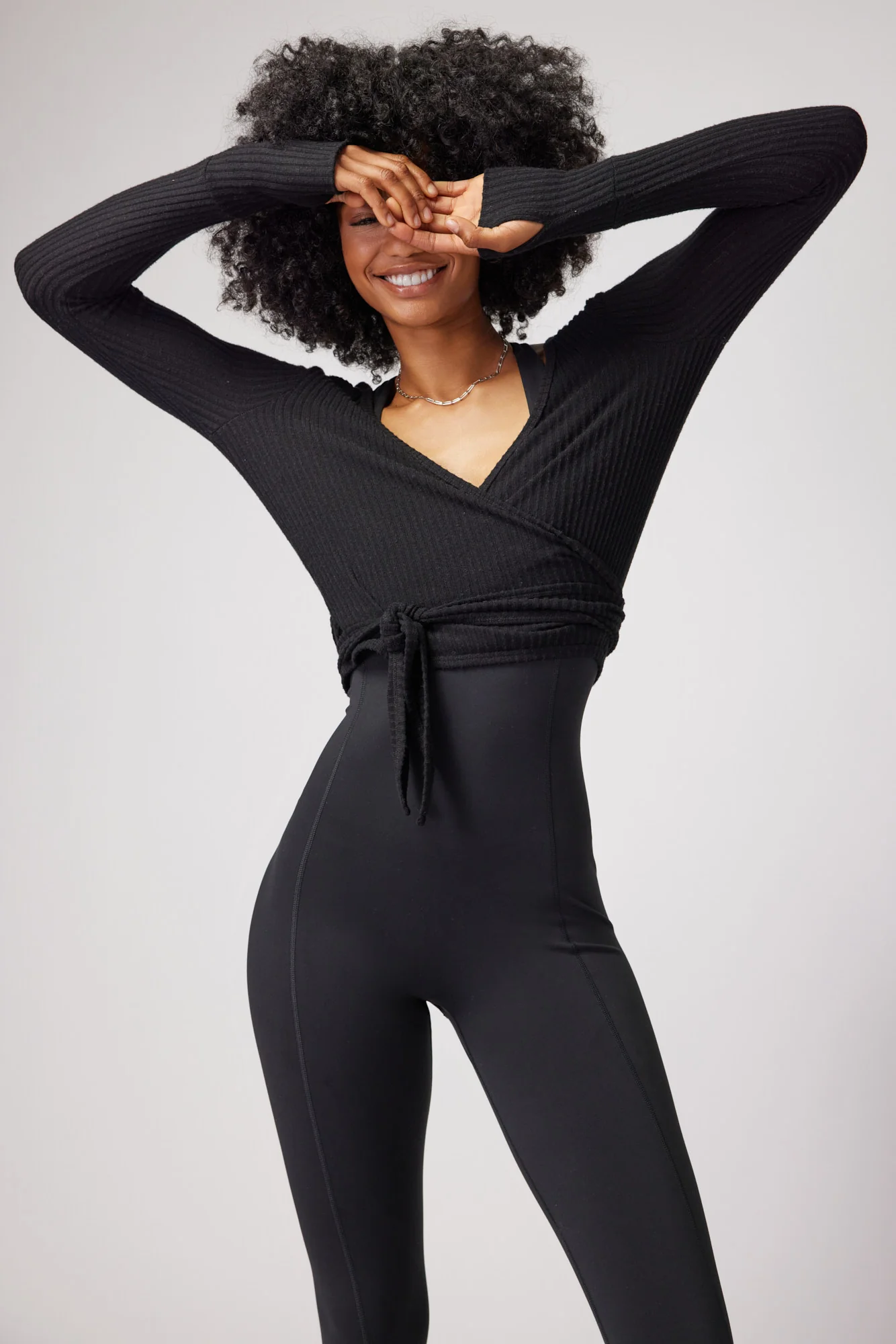 Harmony Rib Wrap Sweater - Image 5
