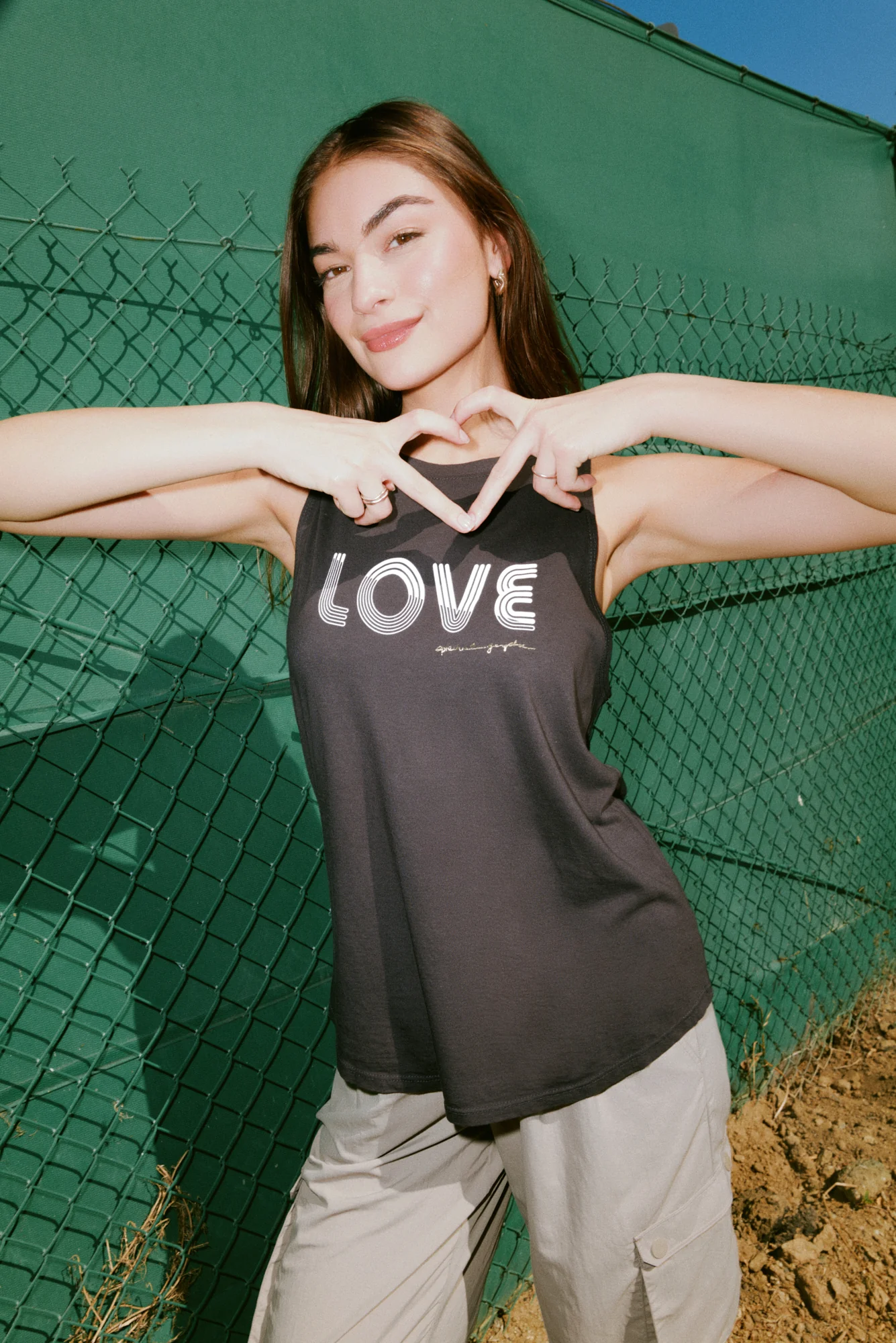 Love Lines Jade Muscle Tank - Image 2