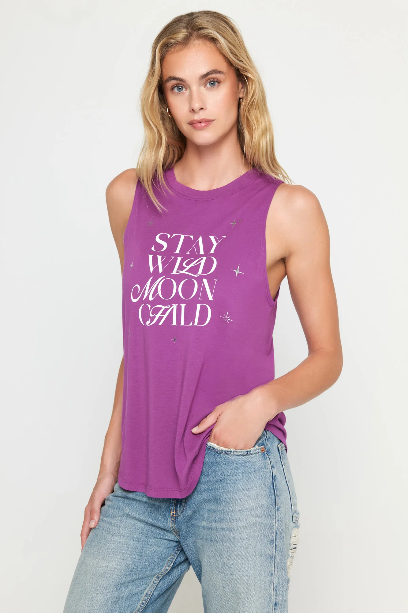 Wild Moon Jade Muscle Tank - Image 4