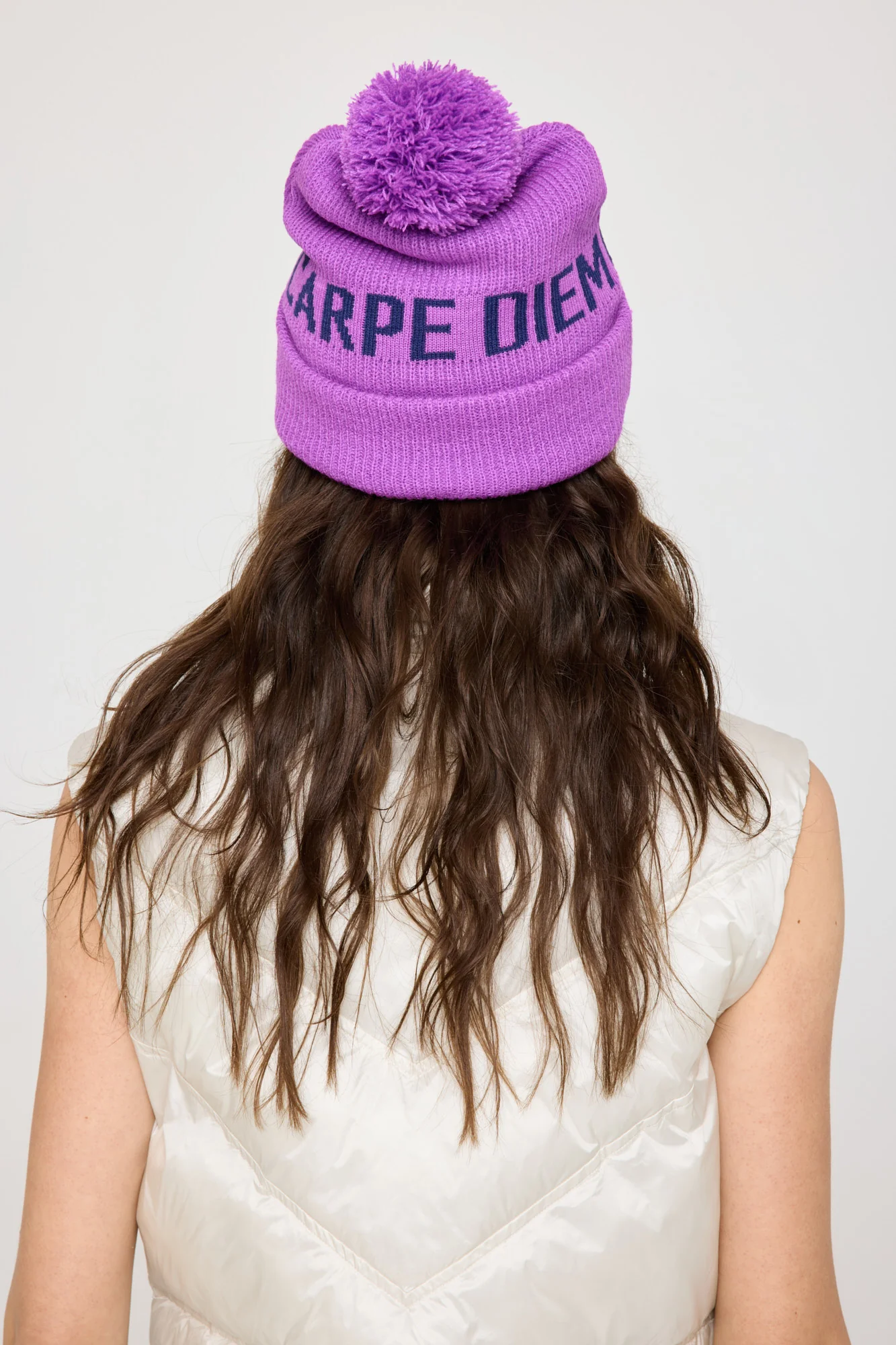 Carpe Diem Pompom Beanie - Image 3