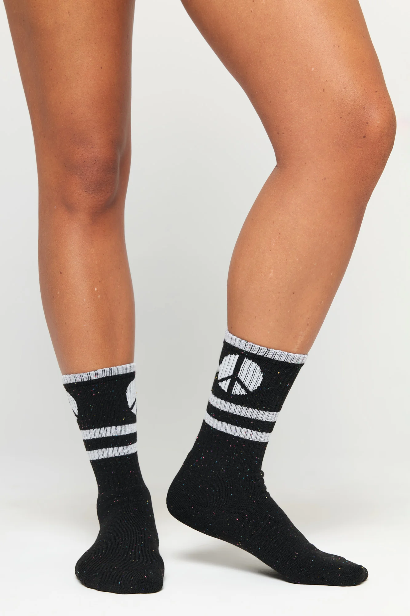 Peace Stripe Crew Sock - Image 3