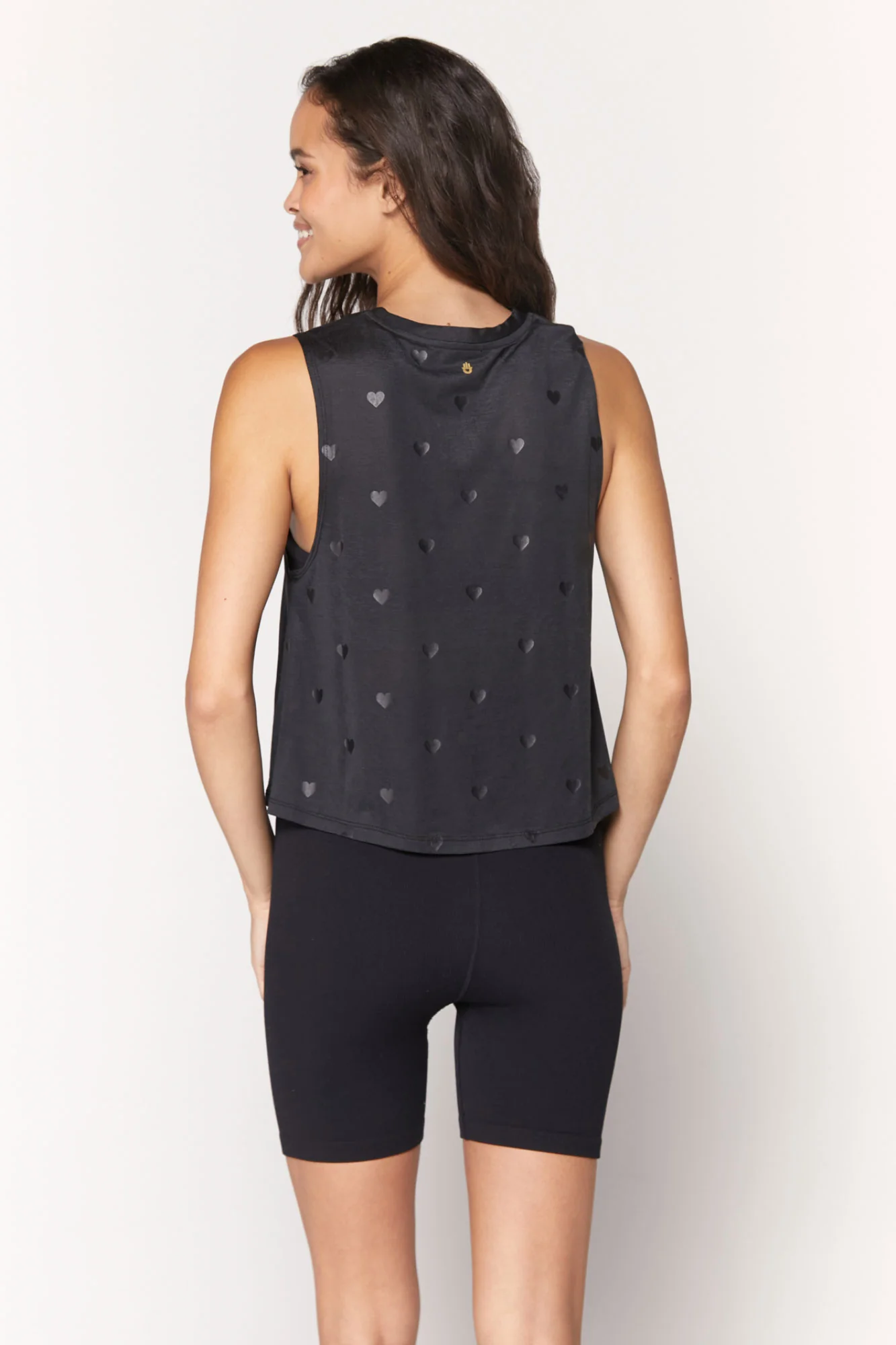 Heart Print Active Crop Tank - Image 2