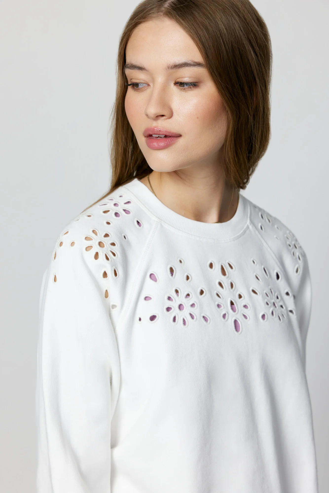 Bridget Eyelet Raglan Pullover - Image 4