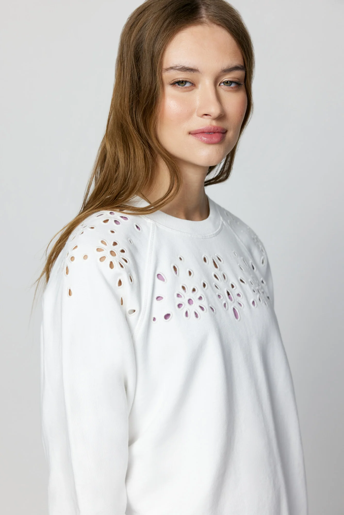 Bridget Eyelet Raglan Pullover - Image 5