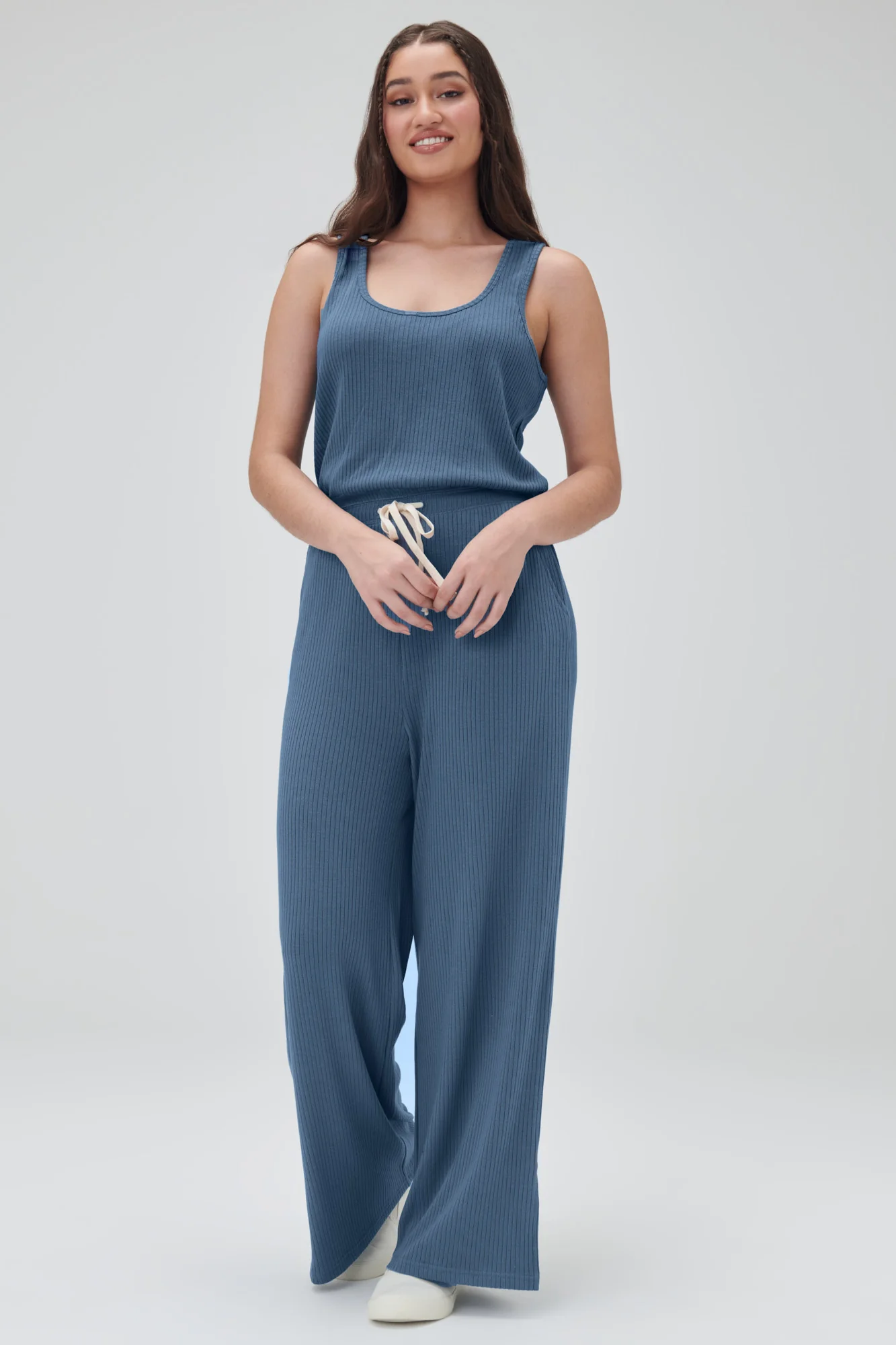 Ballet Rib Wide Leg Perfect Jumpsuit - Image 2