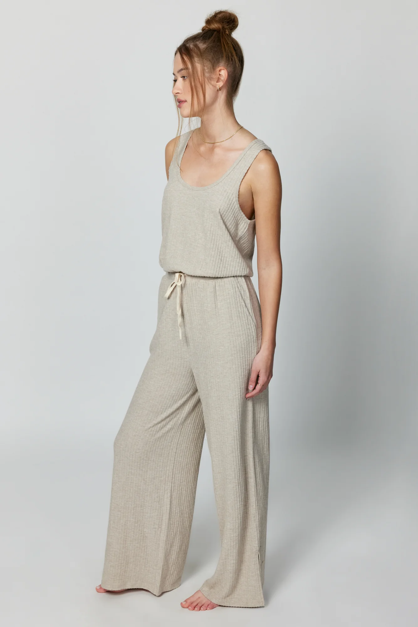 Ballet Rib Wide Leg Perfect Jumpsuit - Image 2
